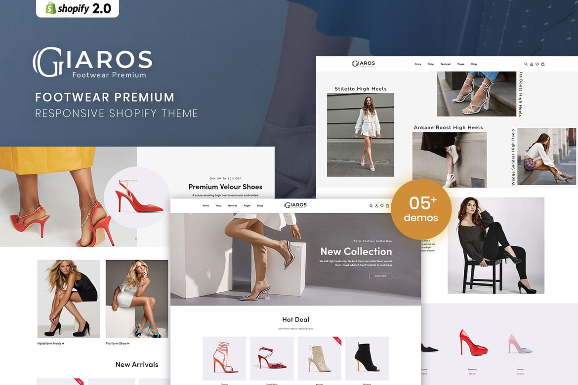 Giaros - адаптивная тема Shopify премиум-класса для обуви
