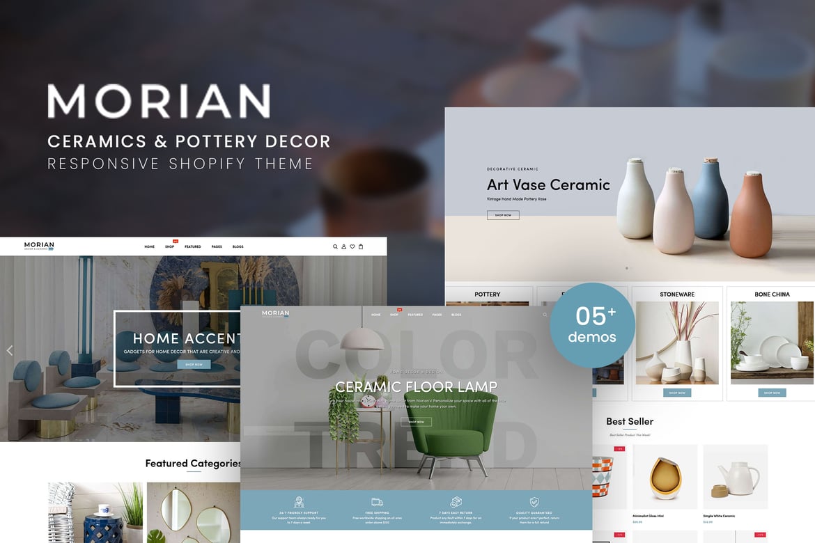 Morian - Декор из керамики и керамики Shopify Тема