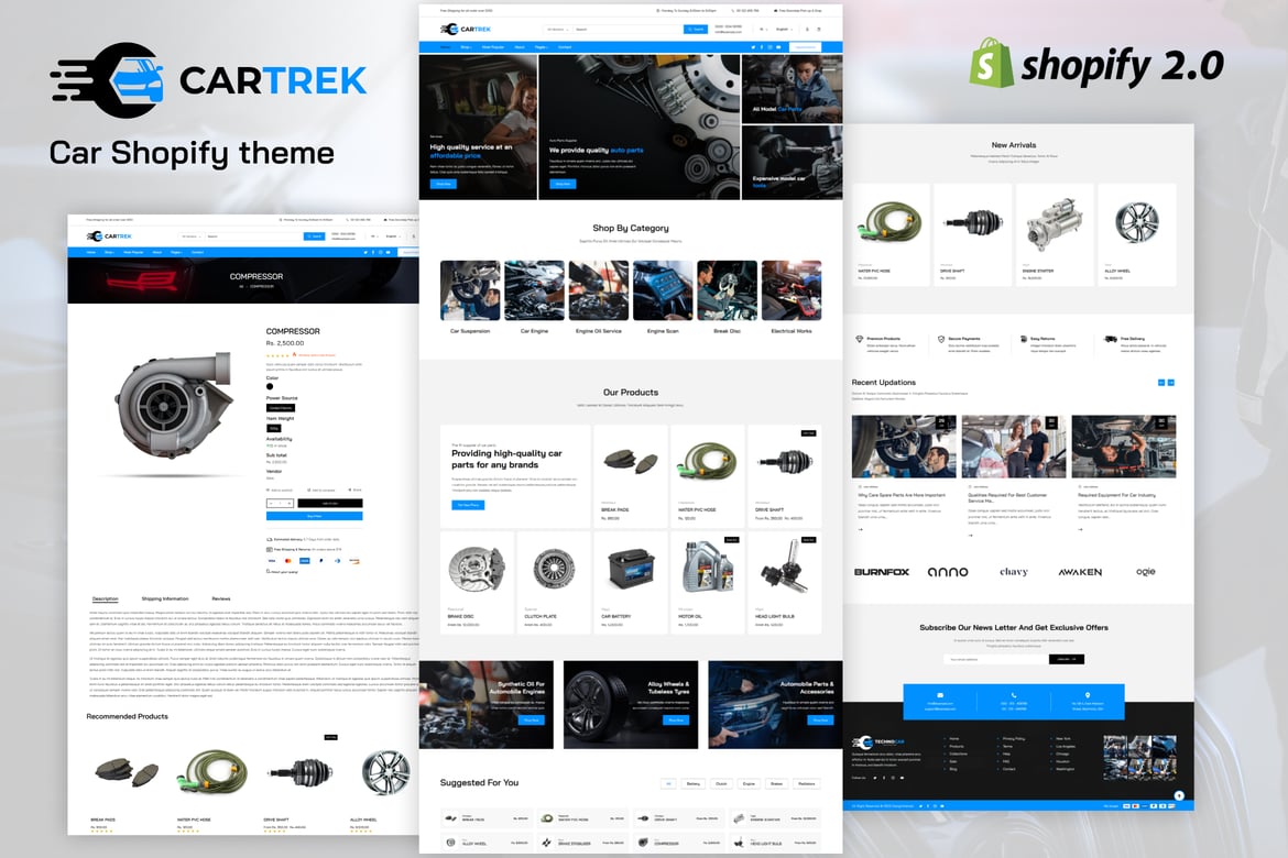 Car trek - тема Shopify для авто, автозапчастей