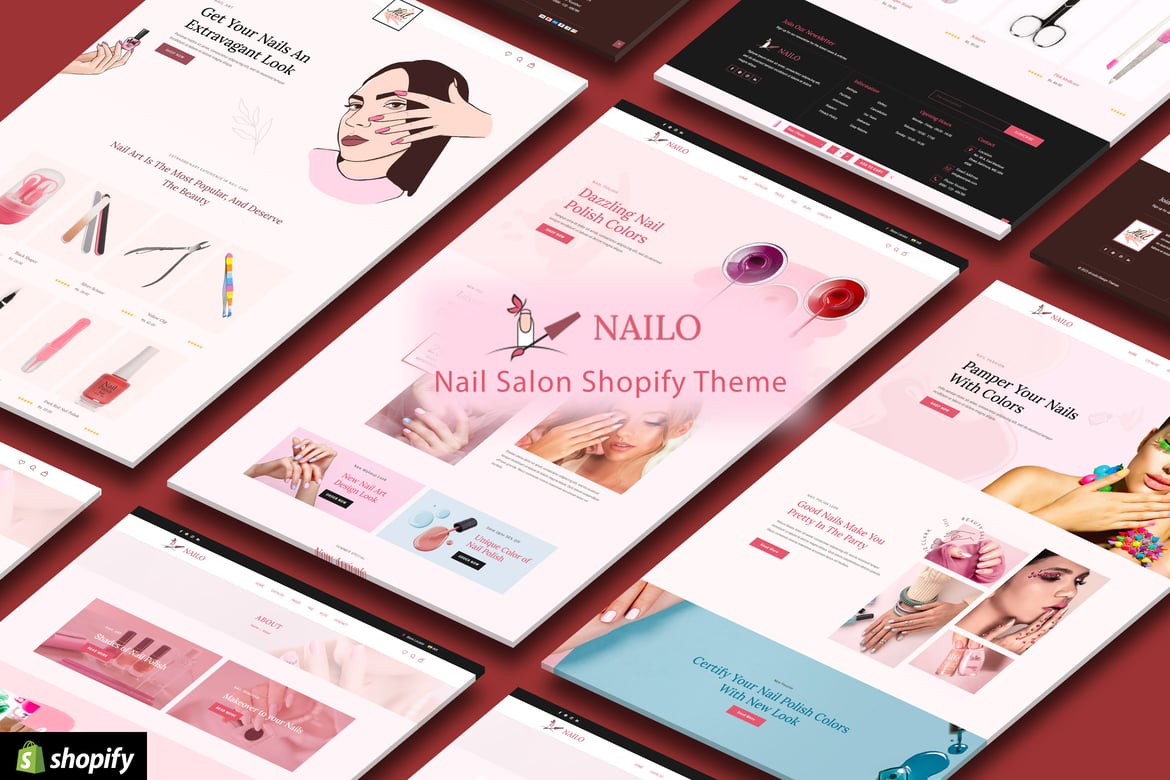 Nailo - тема Shopify для салона красоты, маникюрной косметики