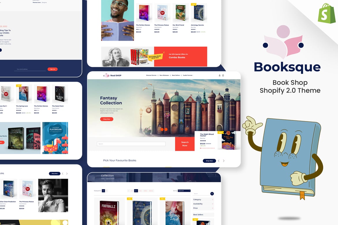 Booksque - тема Shopify для книжного магазина