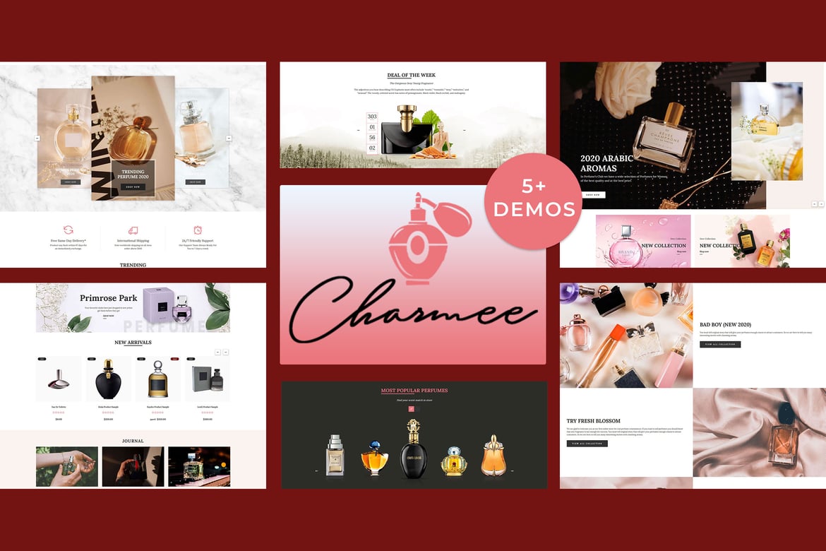 Charmee - тема Shopify для парфюмерии и косметики