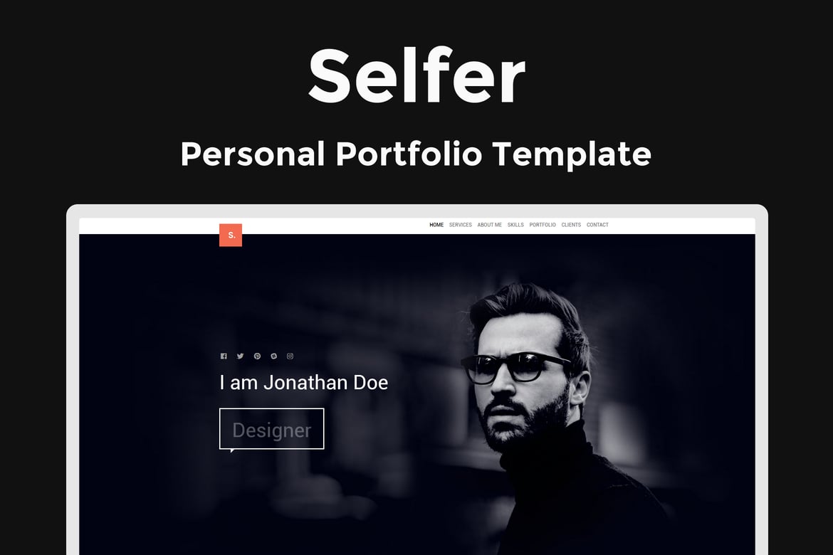 Selfer - Шаблон личного портфолио