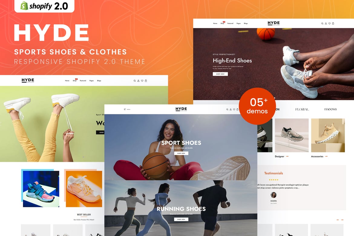 Hyde - кроссовки, спортивная обувь Shopify Theme