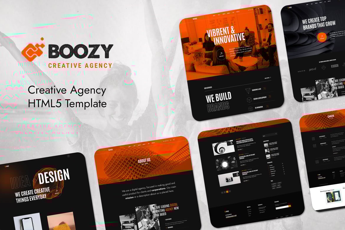 Boozy - Шаблон HTML5 для креативного агентства