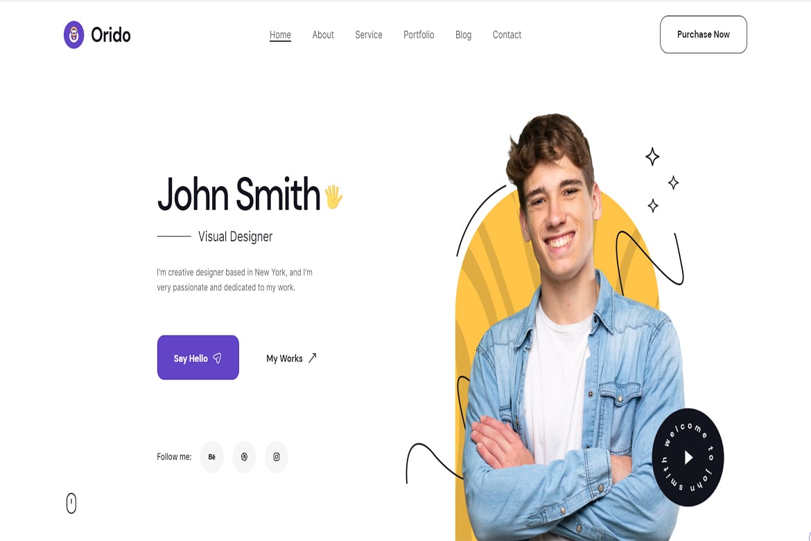 Orido - Шаблон личного портфолио