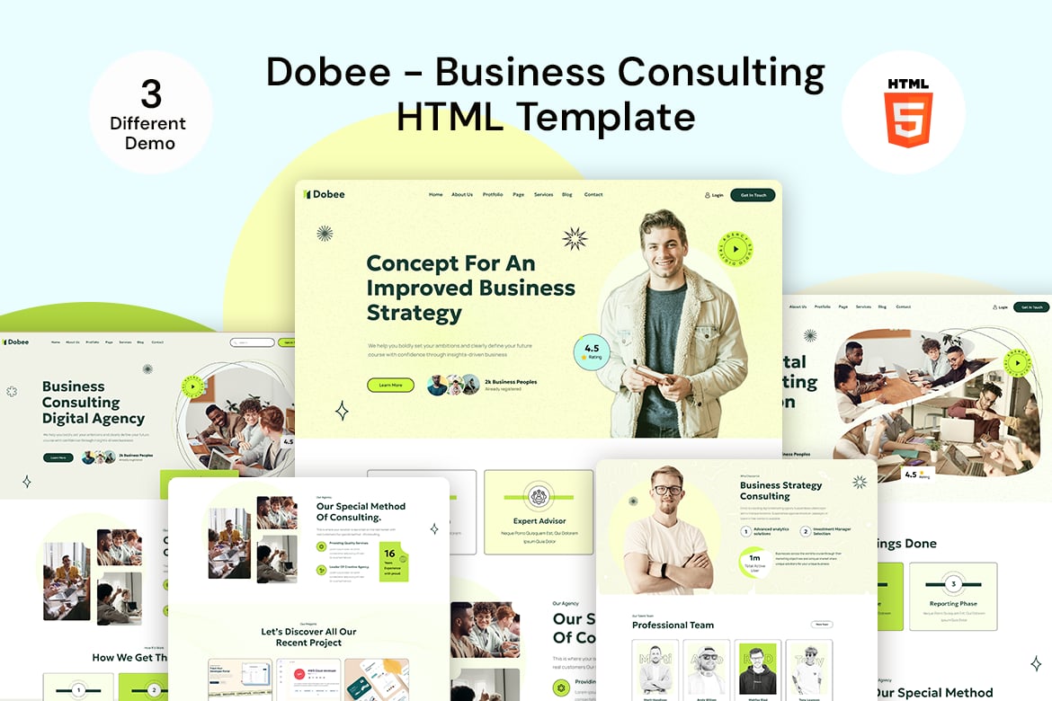 Dobee - HTML-шаблон для бизнес-консалтинга
