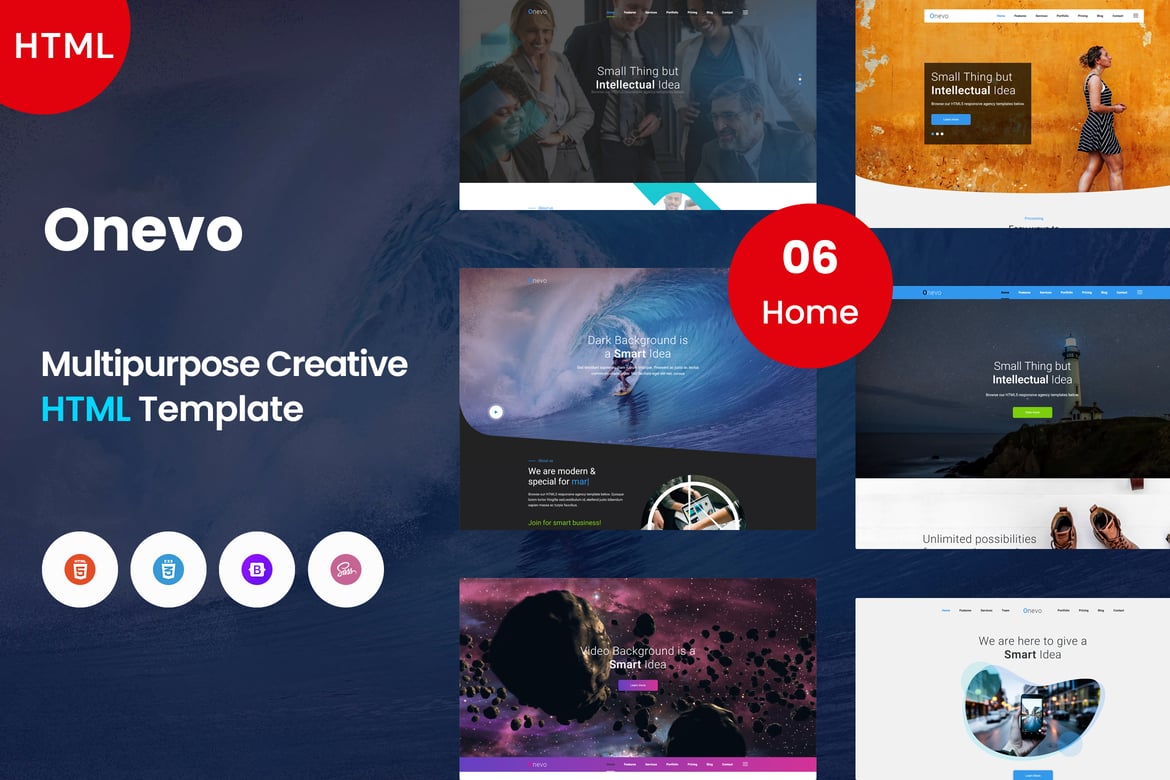 Onevo - одностраничный Шаблон