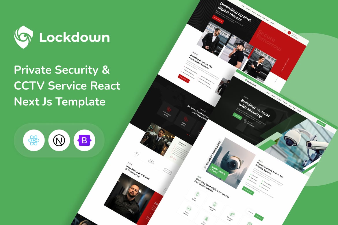 Шаблон React Next Js для блокировки — безопасность и видеонаблюдение