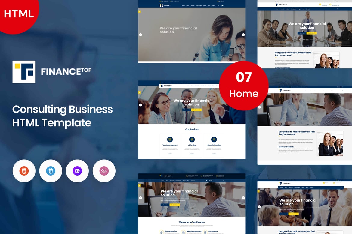 Finance Top - Шаблон для консалтинга и бизнеса
