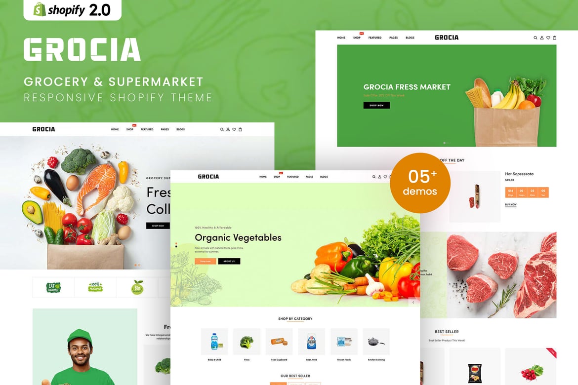 Grocia - Тема Shopify 2.0 для продуктовых магазинов и супермаркетов