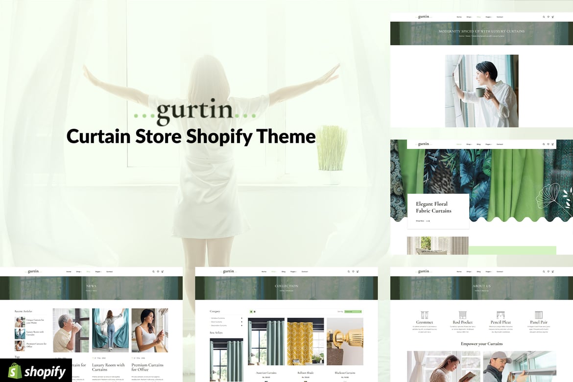 Gurtin - Магазин оконных штор и жалюзи Shopify