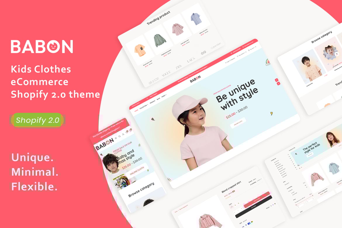 Babon - адаптивная тема Shopify для детской моды