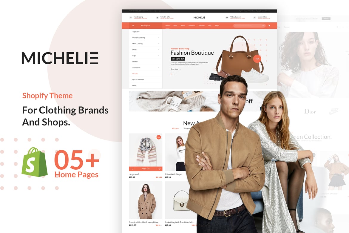 MICHELIE | Минимальная и чистая модная тема Shopify