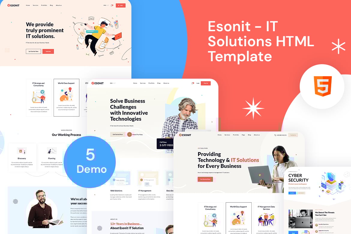 Esonit - HTML-шаблон для ИТ-решений