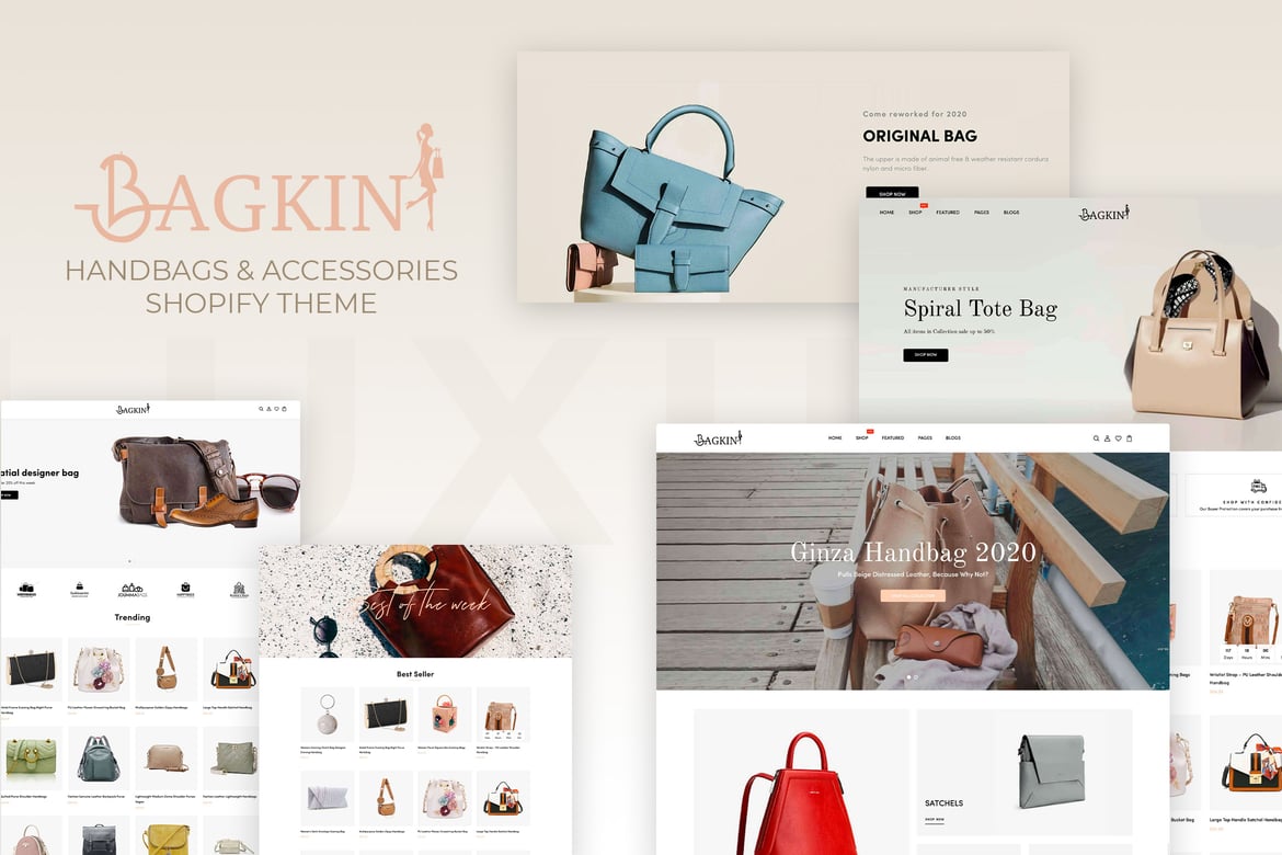 Bagkin - тема Shopify для сумок и одежды для покупок
