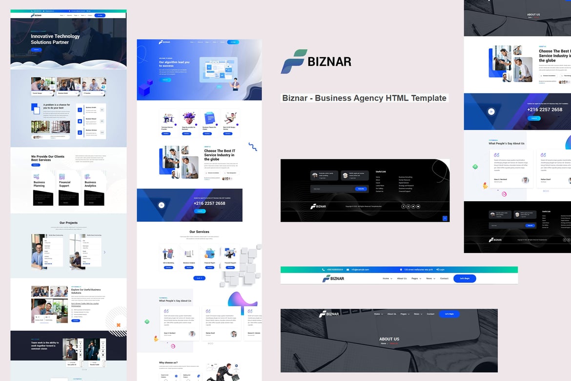 Biznar - HTML-шаблон бизнес-агентства