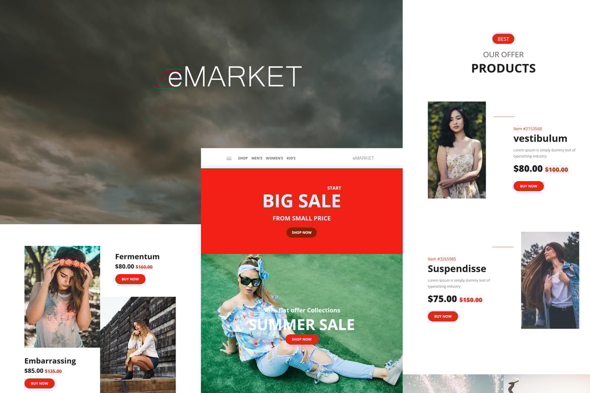 eMarket Mail - Адаптивный шаблон электронной почты