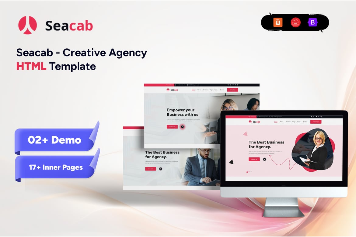 Seacab - HTML-шаблон креативного агентства
