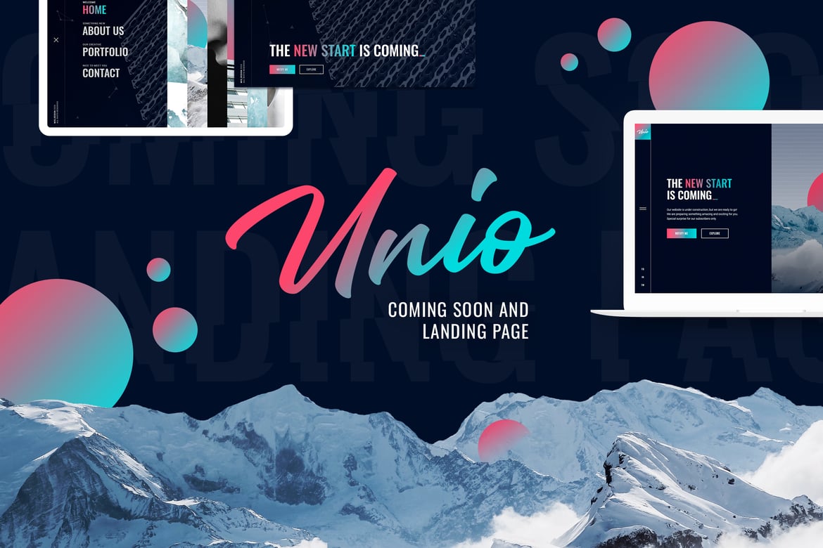 Unio - скоро появится и шаблон целевой страницы