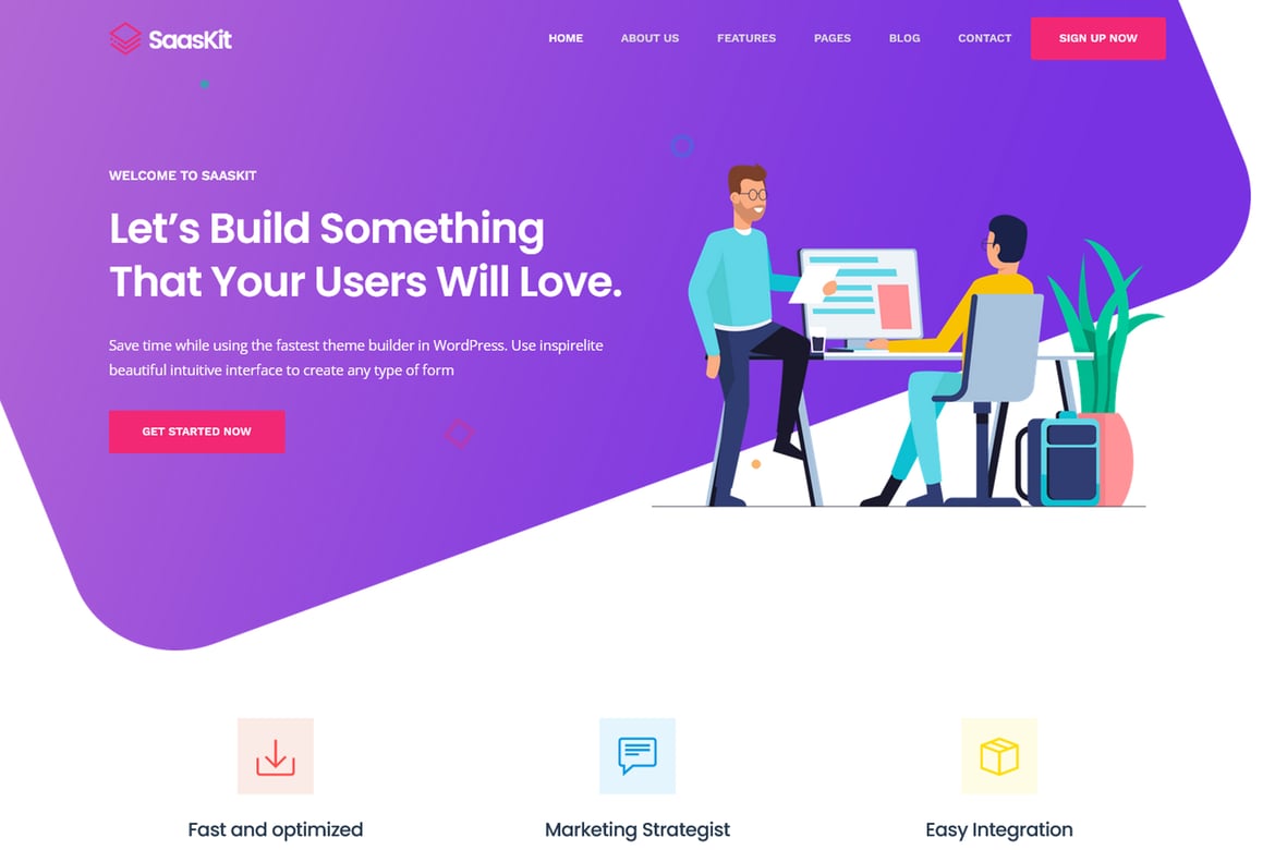 SaasKit - HTML-шаблон для запуска Saas