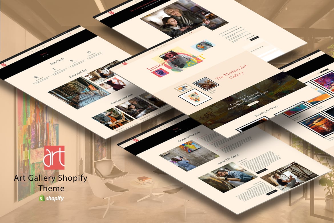 Multi Art - Художественный магазин Shopify, тема для рукоделия