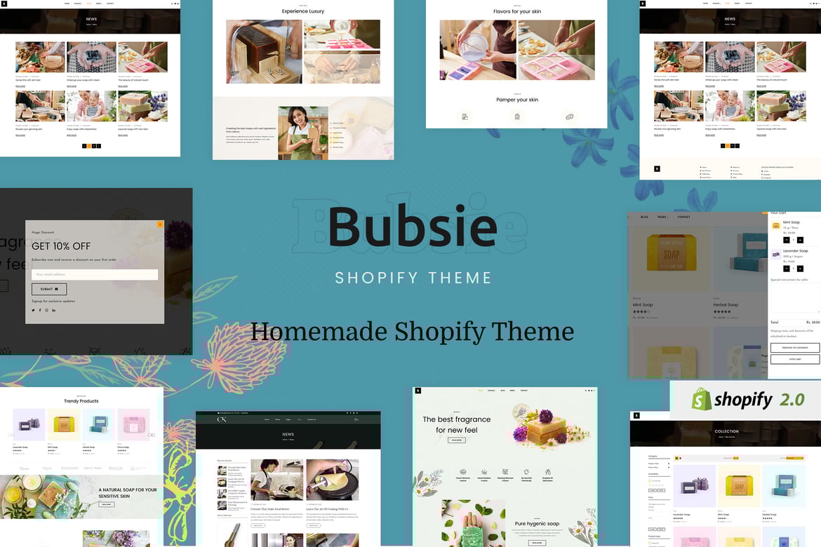 Bubsie - магазин ручной работы, тема Shopify косметики