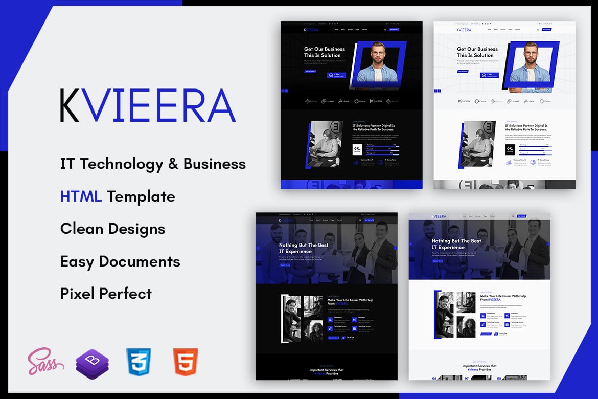 Kvieera - HTML-шаблон для ИТ-технологий и бизнеса