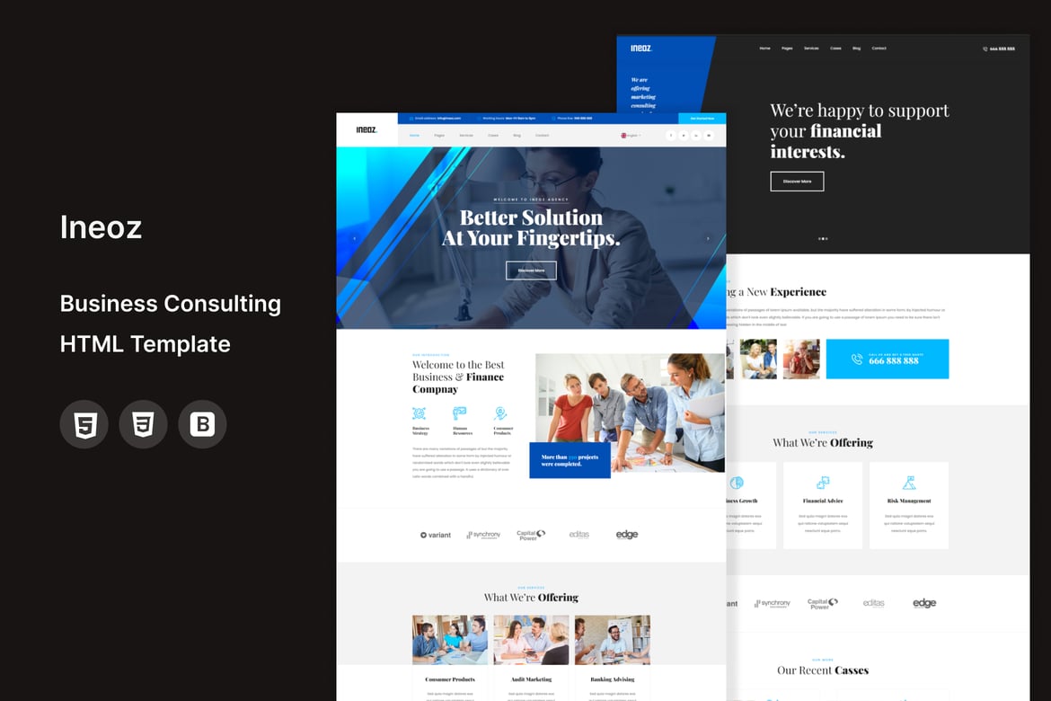 Ineoz - HTML-шаблон для бизнес-консалтинга